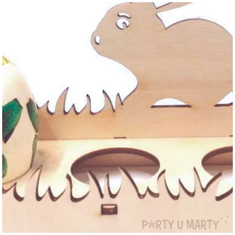 podstawka do jajek trawa kroliczek drewno 150x96x61 mm