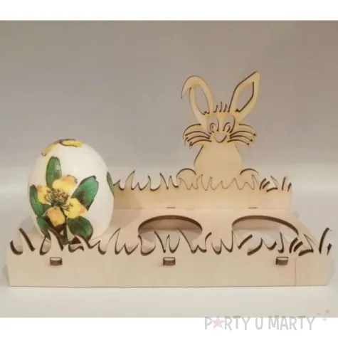 podstawka do jajek trawa zajac drewno 150x96x61 mm