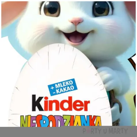 podstawka na jajko dekoracja na wielkanoc bialy krolik figurka prezent na zajaca