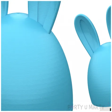 podstawka na jajko jajko pisanka z kroliczymi uszami blekitny 10 5 cm