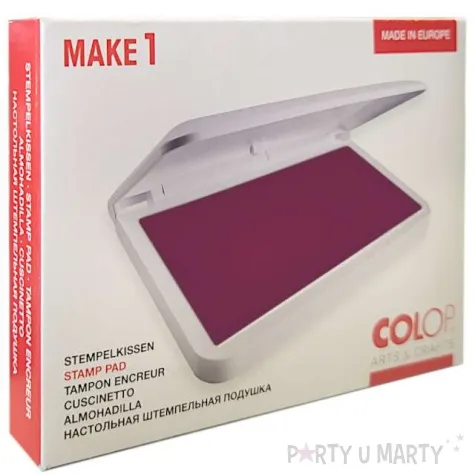 poduszka do stempli make 1 pudelko nasaczona bordowa tusz wodny colop 90 x 50 mm