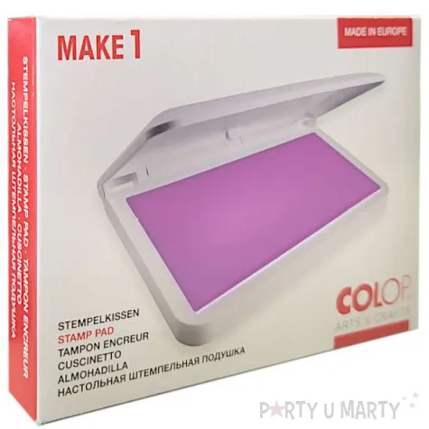 poduszka do stempli make 1 pudelko nasaczona rozowa tusz wodny colop 90 x 50 mm