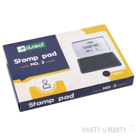 poduszka do stempli metalowe pudelko nasaczona czarna tusz wodny d rect 110 x 70 mm