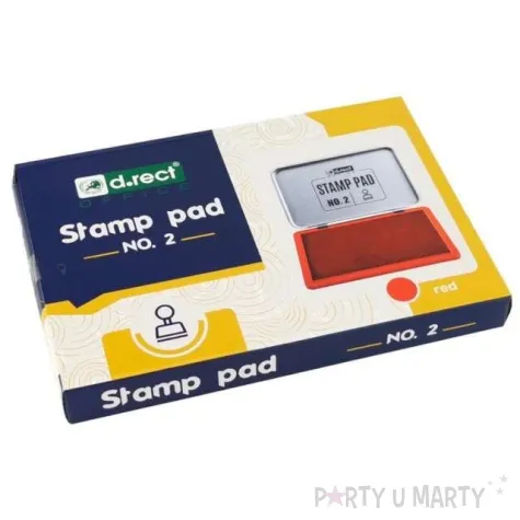 poduszka do stempli metalowe pudelko nasaczona czerwona tusz wodny d rect 110 x 70 mm