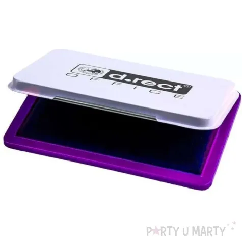 poduszka do stempli metalowe pudelko nasaczona fioletowa tusz wodny d rect 110 x 70 mm