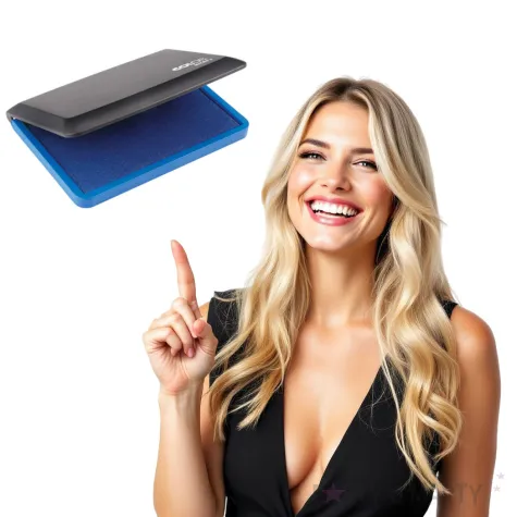 poduszka do stempli micro 2 pudelko nasaczona niebieska tusz wodny colop 110 x 70 mm