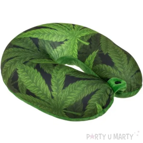 poduszka na szyje lisc marihuany zielona ootb 29 x 25 x 9 cm