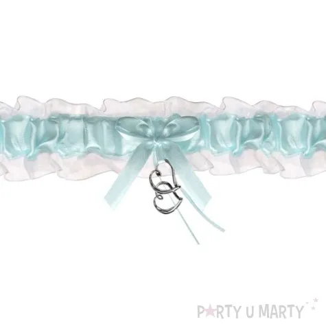 podwiazka z serduszkami blekitny 1szt