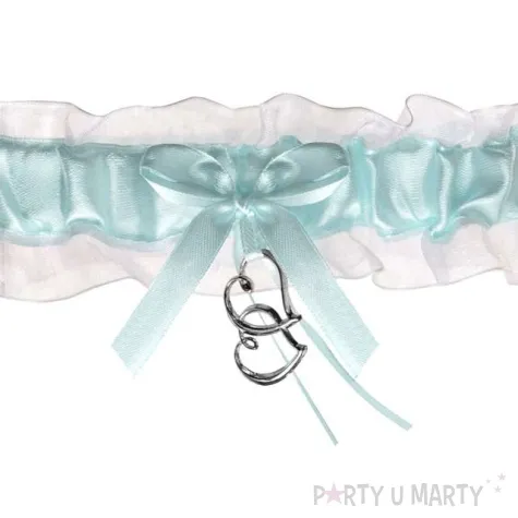 podwiazka z serduszkami blekitny 1szt