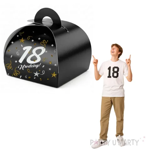 podziekowania dla gosci pudeleczka na slodycze 18 urodziny glamour birthday 7 5 x 6 5 cm 6 szt
