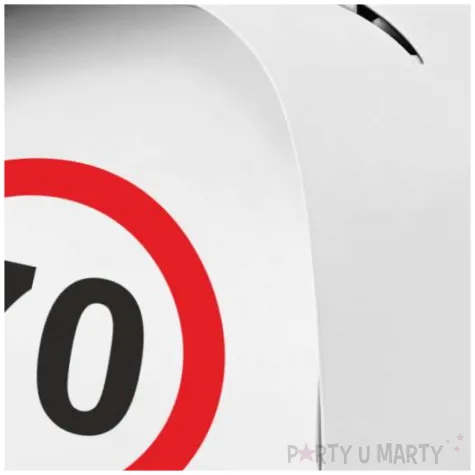 podziekowania dla gosci pudeleczka na slodycze 70 urodziny traffic birthday 7 5 x 6 5 cm 6 szt