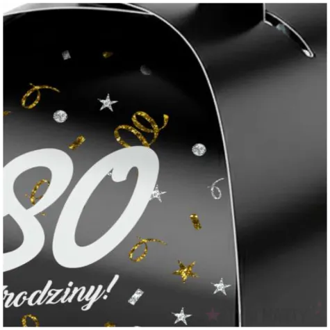 podziekowania dla gosci pudeleczka na slodycze 80 urodziny glamour birthday 7 5 x 6 5 cm 6 szt