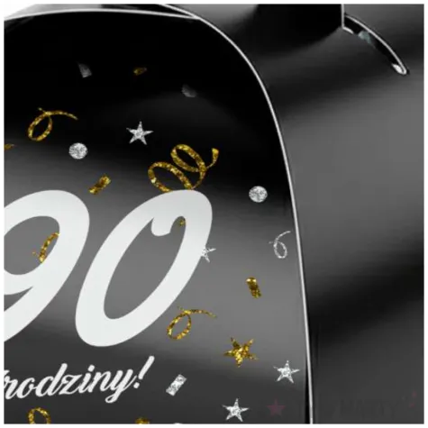 podziekowania dla gosci pudeleczka na slodycze 90 urodziny glamour birthday 7 5 x 6 5 cm 6 szt