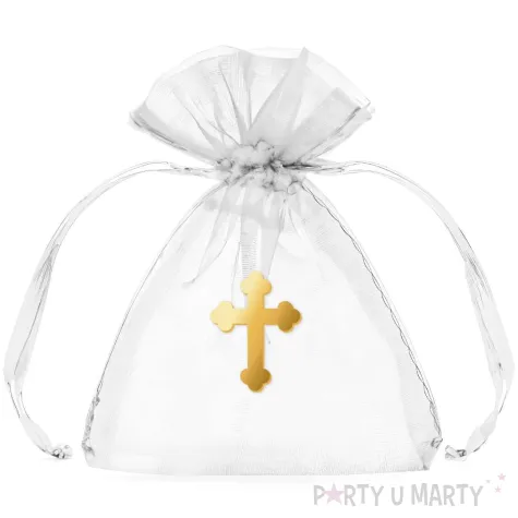 podziekowania na komunie woreczki krzyz 7 5 x 10 cm 5 szt