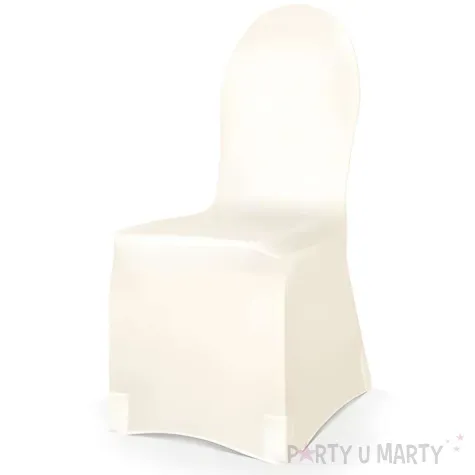 pokrowiec na krzes o classic matowy kremowy partydeco 1 szt