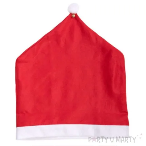 pokrowiec na krzeslo czapka swietego mikolaja 60x48 cm carnivaltoys