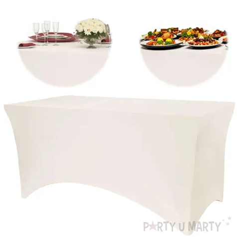 pokrowiec na stol bankietowy dekoracja na urodziny wesele komunie kolacje cappucino 183x76x74 cm