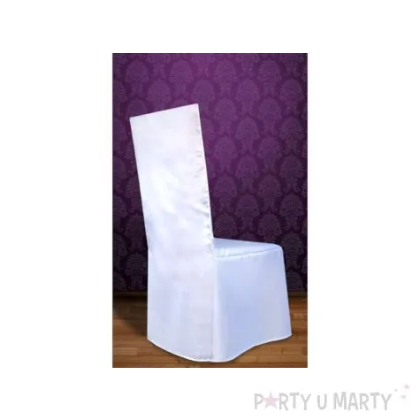 pokrowiec z grubej matowej satyny bialy 1szt