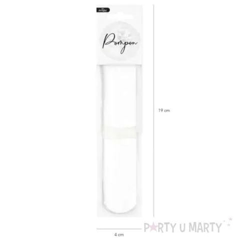 pompon bibulowy classic bialy partypal 15 cm