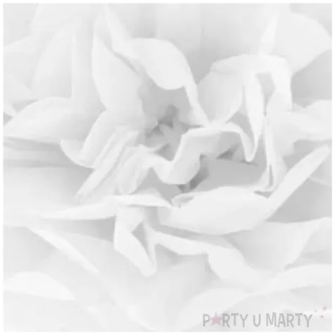 pompon bibulowy classic bialy partypal 15 cm
