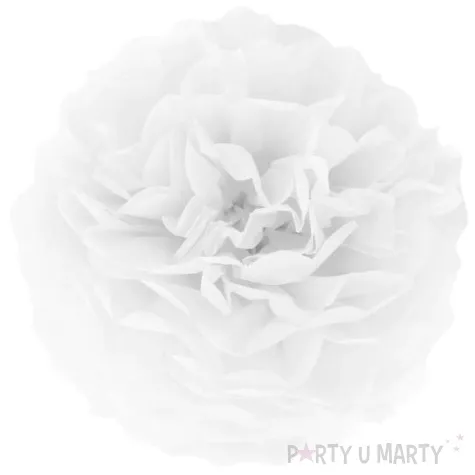 pompon bibulowy classic bialy partypal 25 cm