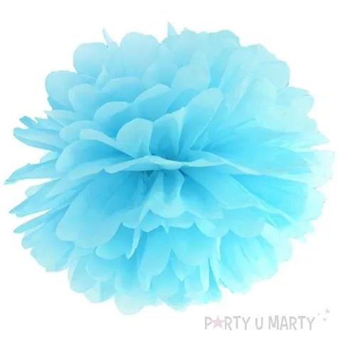 pompon bibulowy classic blekitny 25 cm