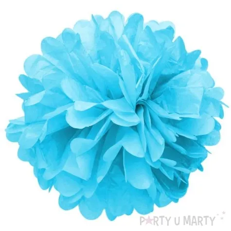 pompon bibulowy classic blekitny 25 cm