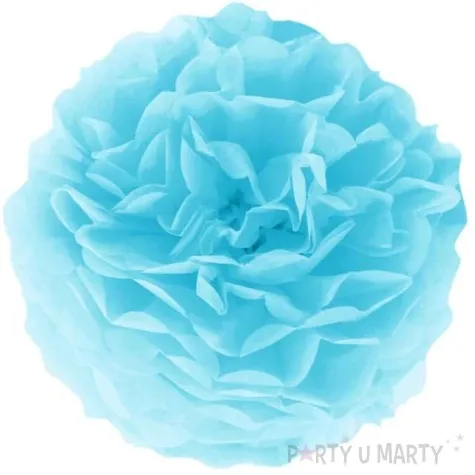 pompon bibulowy classic blekitny partypal 15 cm