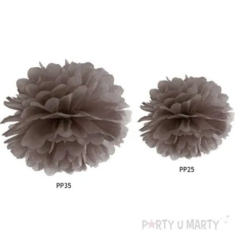 pompon bibulowy classic brazowy partydeco 35 cm