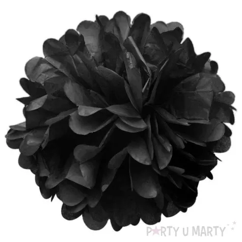 pompon bibulowy classic czarny 25 cm