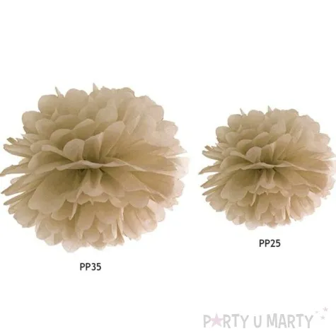 pompon bibulowy classic karmelowy partydeco 35 cm