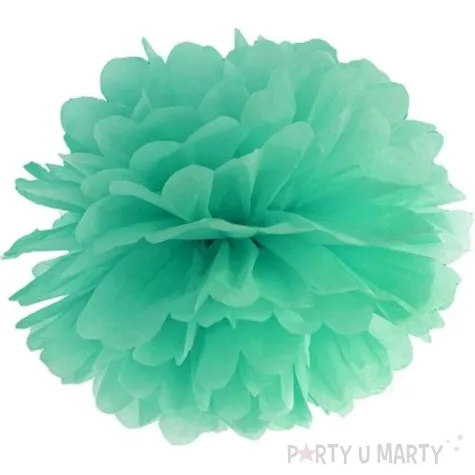 pompon bibulowy classic mietowy ciemny 25 cm