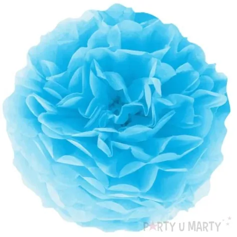 pompon bibulowy classic niebieski partypal 15 cm