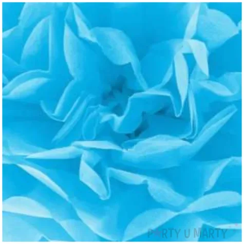 pompon bibulowy classic niebieski partypal 15 cm