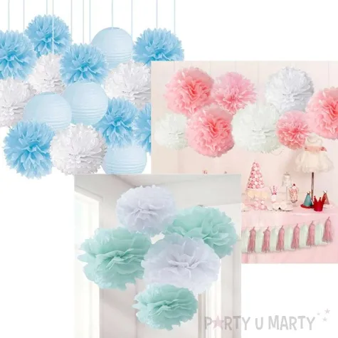 pompon bibulowy classic rozowy 25 cm