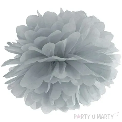 pompon bibulowy classic szary partydeco 35 cm