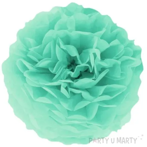 pompon bibulowy classic turkusowy partypal 15 cm