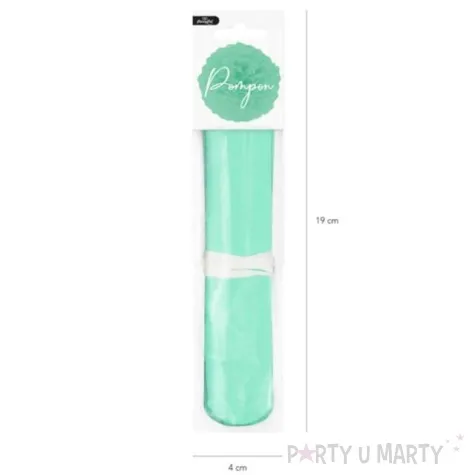 pompon bibulowy classic turkusowy partypal 15 cm