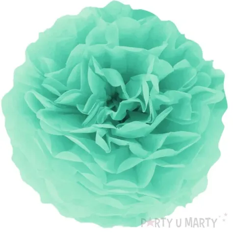 pompon bibulowy classic turkusowy partypal 25 cm