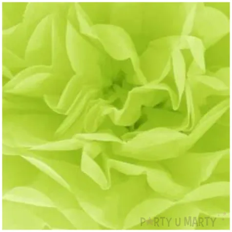 pompon bibulowy classic zielony partypal 15 cm