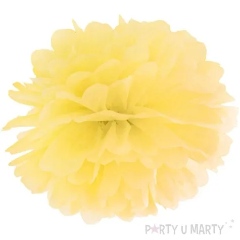 pompon bibulowy classic zolty 25 cm