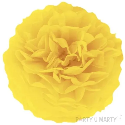 pompon bibulowy classic zolty partypal 15 cm