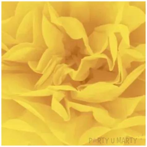 pompon bibulowy classic zolty partypal 15 cm