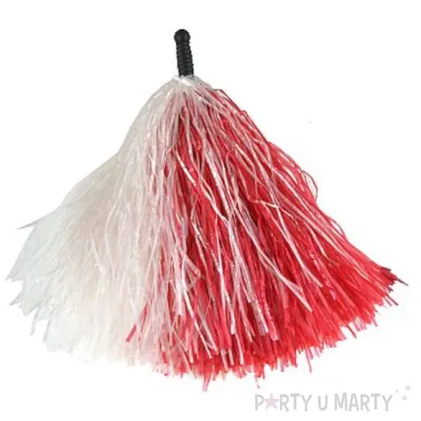 pompon czirliderka bialo czerwon godan