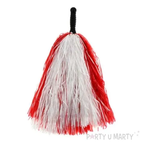 pompon czirliderka bialo czerwon godan