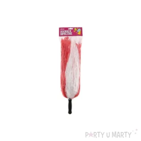 pompon czirliderka bialo czerwon godan