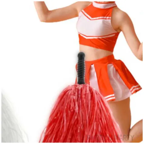 pompon czirliderka bialo czerwoni 38 cm 2 szt