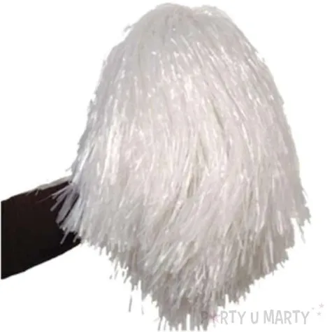 pompon czirliderka bialy partytino 36 cm