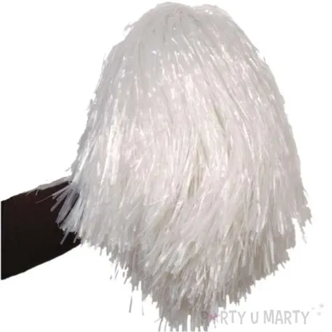 pompon czirliderka bialy partytino 40 cm 2 szt