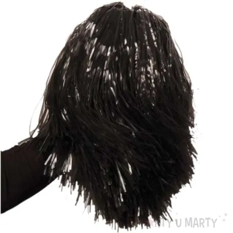pompon czirliderka czarny partytino 30 cm 2 szt